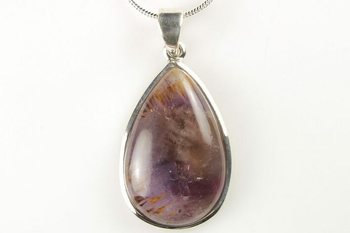 Cacoxenite Amethyst Pendant (Necklace) - Sterling Silver #206366